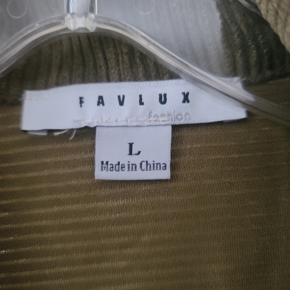 FAVLUX Olive Corduroy Cropped Jacket - Picture 3 of 4